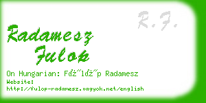 radamesz fulop business card